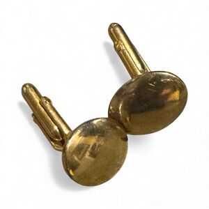 Vintage Swank Gold Oval Cufflinks